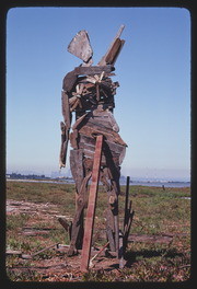 AUG76P10-33: figure sculpture, Emeryville mudflats