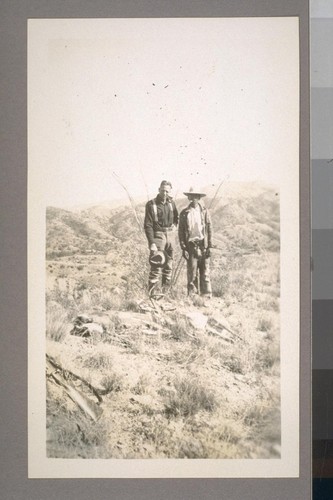 [Harvey Fergusson and Jack O'Connor on a hunting trip.]