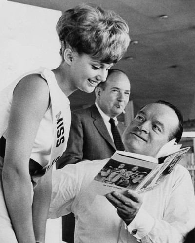 Bob Hope with Miss Sunland at his book signing