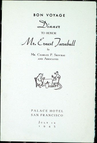 Bon Voyage Dinner to Honor Mr. Ernest Turnbull