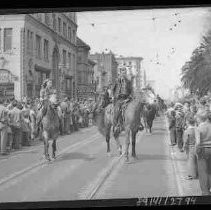 People on horseback in a parade