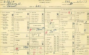 WPA household census for 601 FOREST, Los Angeles