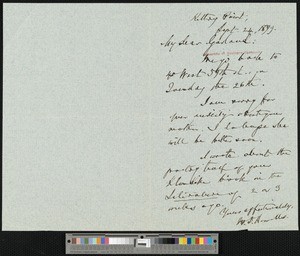 William Dean Howells, letter, 1899-09-24, to Hamlin Garland