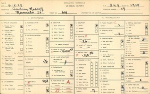 WPA household census for 601 ROMULO ST, Los Angeles