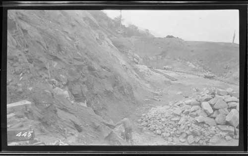 The reservoir partially excavated at Kaweah #3 Hydro Plant