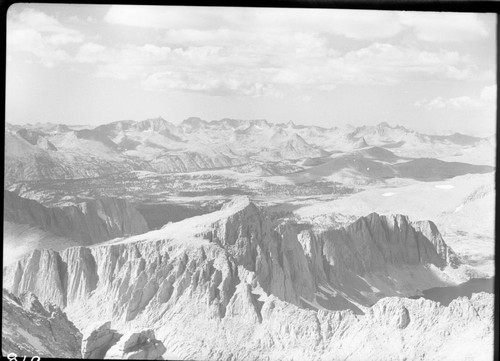 Misc. Mountains, Mount Young and Wales Lake. Views from Mount Whitney, Great Western Divide
