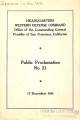 Public proclamation no. 21