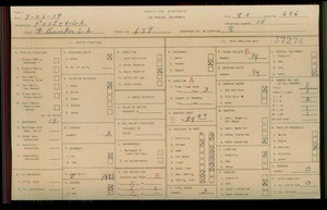 WPA household census for 639 N BUNKER HILL, Los Angeles