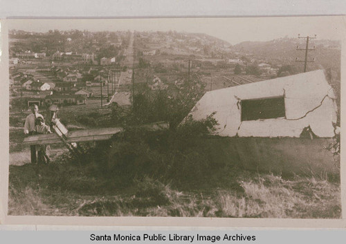 The cross on Peace Hill in Pacific Palisades (after the subdivision had knocked it down)