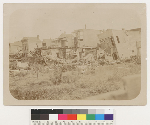 [Earthquake damage to buildings near Ninth and Brannan Sts.]