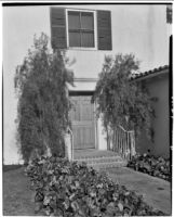Henry H. Clock residence, main entrance to the house, Long Beach, 1935 or 1939