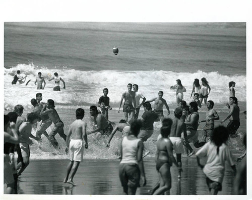 Football at the beach, circa 1990