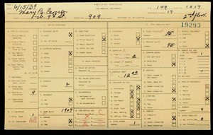 WPA household census for 909 W 9TH, Los Angeles