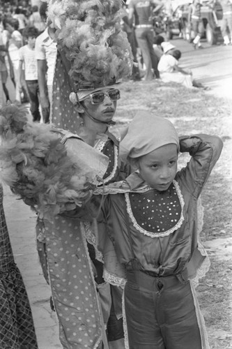 Children wearing a costume at carnival, Barranquilla, ca. 1978