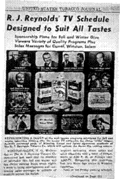 R. J. Reynolds' TV Schedule Designed to Suit All Taste