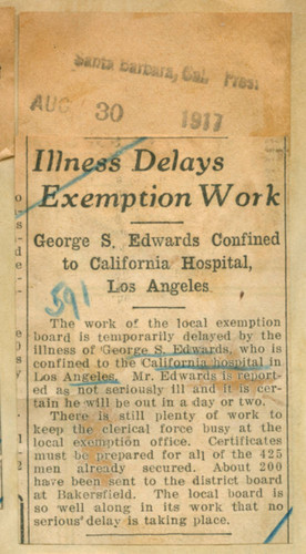 Illness delays exemption work