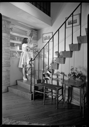 Goff, Norris and Elizabeth, residence. Family in interior