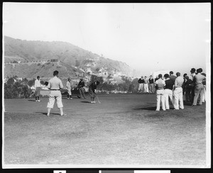 A golf tournament on Santa Catalina Island, ca.1920
