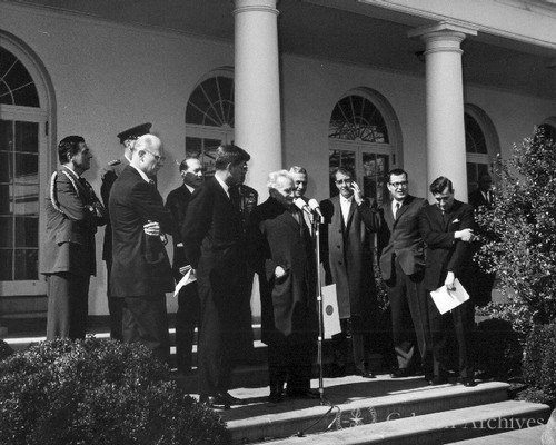 Theodore von Karman with President J.F. Kennedy