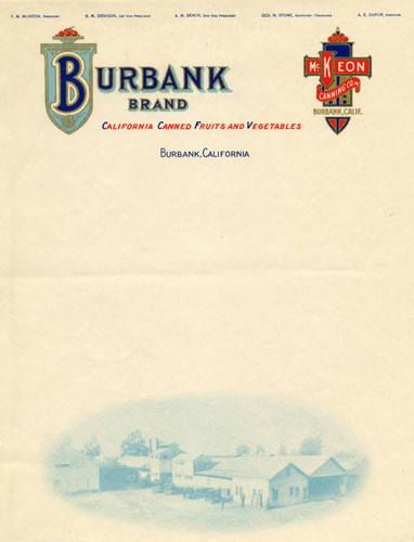 Letterhead for the McKeon Canning Company