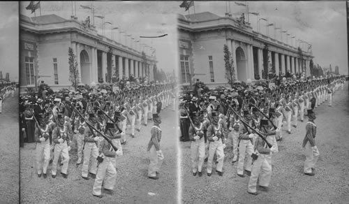 Endless live of West Point Cadets on Parade, Jamestown Exposition