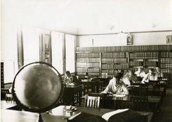 Students studying in library in St. Robert's Hall