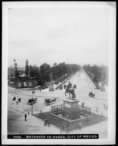 Entrance to Paseo, Mexico City, Mexico, ca.1905-1910