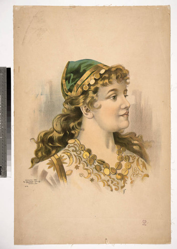 [Head-and-shoulders image of blond woman, facing right, wearing gypsy like clothing]
