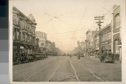 North on Mission St. from 29th St. January 1928