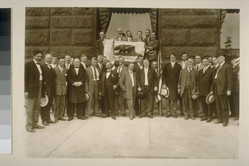 [William Randolph Hearst in group photograph.]