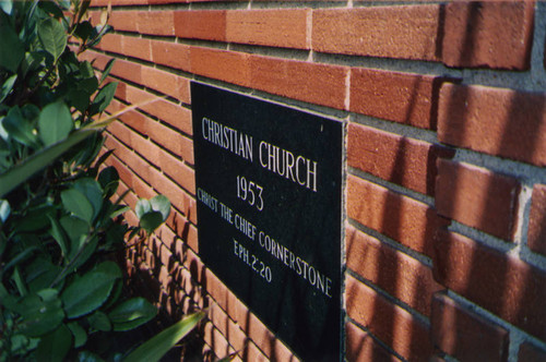 North Long Beach Christian Church, cornerstone