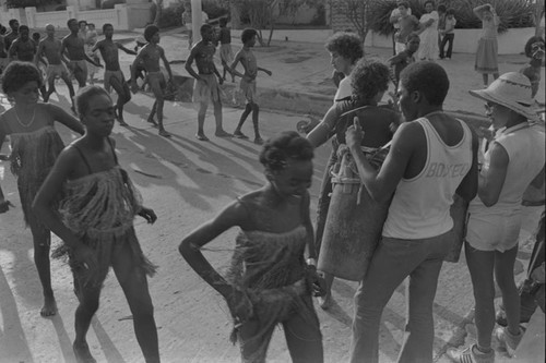 Girls performing at carnival, Barranquilla, ca. 1978