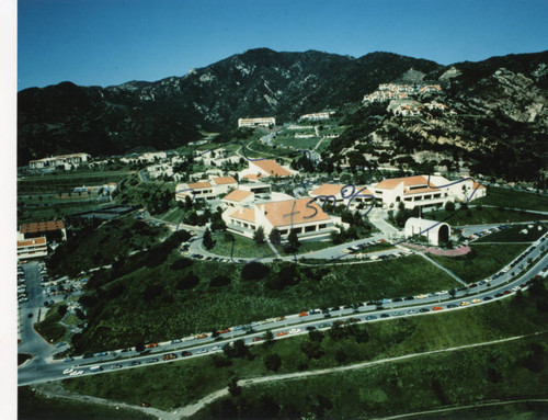 Aerial view of Malibu campus, circa 1984