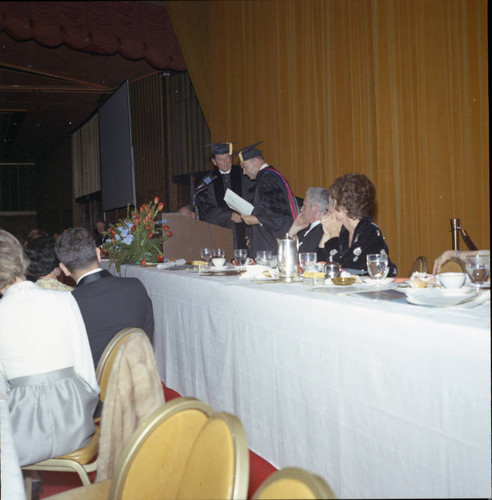 Reagan's honorary doctorate at Pepperdine's Birth of a College dinner, 1970