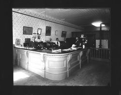 Interior view of an unidentified real estate and insurance office, Petaluma, California(?), 1905