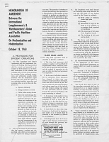 Memorandum of Agreement Between the International Longshoremen's and Warehousemen's Union and Pacific Maritime Association on Mechanization and Modernization, October 18, 1960