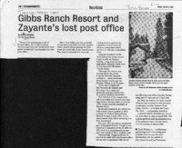 Gibbs Ranch Resort and Zayante's lost post office