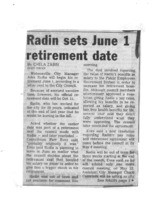 Radin sets June 1 retirement date