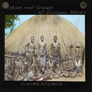 "Man and group of Senga Wives, Livingstonia", ca.1910