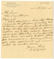 Letter from R. W. Nuttall
