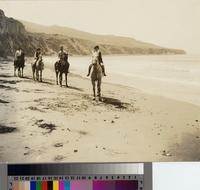 Malaga Cove, horse riders along the beach, Palos Verdes Estates, California