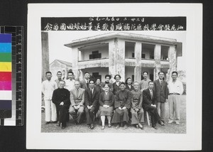Church, school and hospital administrators, Swabue, China, ca. 1946-49