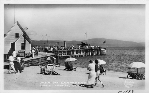 Pier at Chambers Lodge, Lake Tahoe, Calif