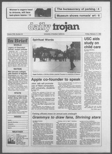 Daily Trojan, Vol. 108, No. 26, February 17, 1989