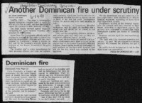 Another Dominican fire under scrunity