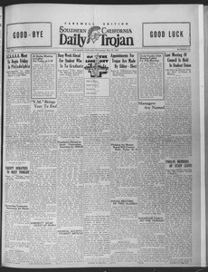 Daily Trojan, Vol. 20, No. 151, May 29, 1929