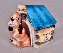 Dog in the doghouse salt & pepper shakers