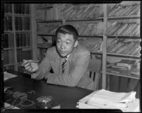 Norman Soong, Chinese-American journalist, Los Angeles, 1938