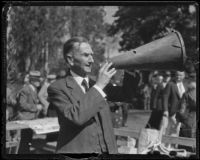 F. H. True at the Iowa Association of Southern California annual picnic at Lincoln Park, Los Angeles, 1936