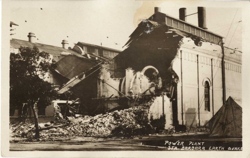 Santa Barbara 1925 Earthquake damage - Power plant
